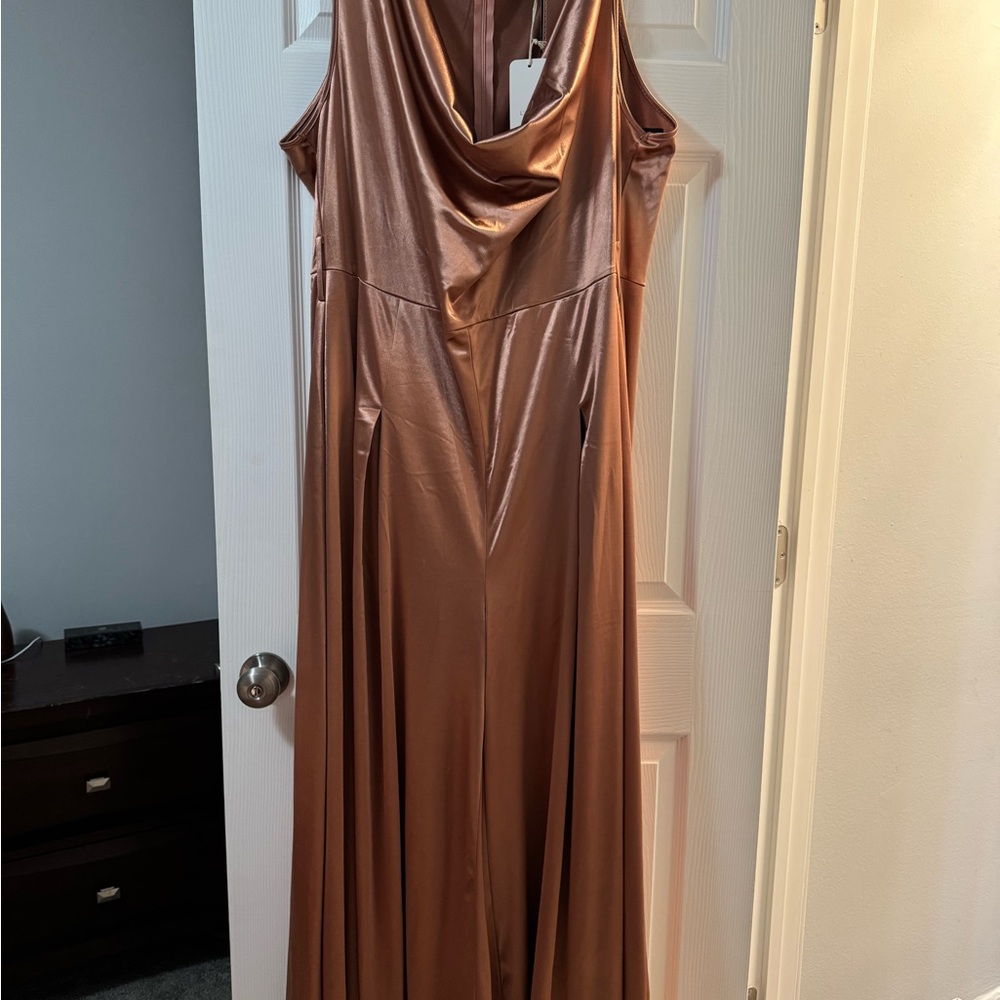 L'ATISTE Copper Wide Leg Jumpsuit